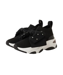 撥水加工】軽量ニットソックススニーカー（ブーツ）｜+diana（プラス