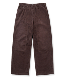 DOUBLE KNEE CORDUROY PANTS - BROWN