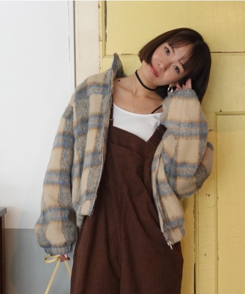TEEN BOOP（ティーンブープ）の「シャギーチェックブルゾン（ブルゾン