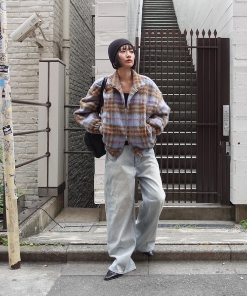 teen boopシャギーブルゾン シャギーチェックブルゾン – TEEN BOOP 公式通販サイト