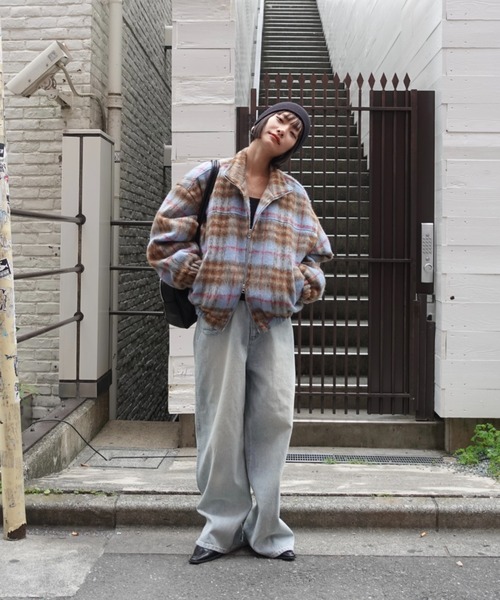 teen boopシャギーブルゾン シャギーチェックブルゾン（ブルゾン）｜TEEN BOOP（ティーンブープ