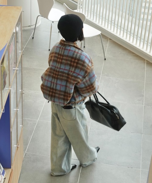 TEEN BOOP（ティーンブープ）の「シャギーチェックブルゾン（ブルゾン