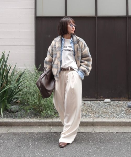 teen boopシャギーブルゾン シャギーチェックブルゾン – TEEN BOOP 公式通販サイト