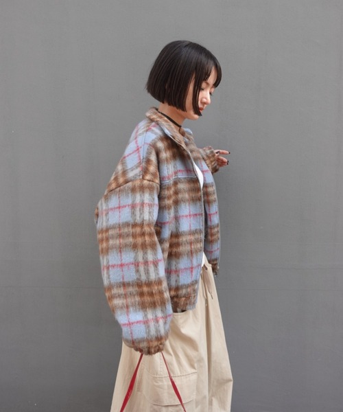 TEEN BOOP（ティーンブープ）の「シャギーチェックブルゾン（ブルゾン