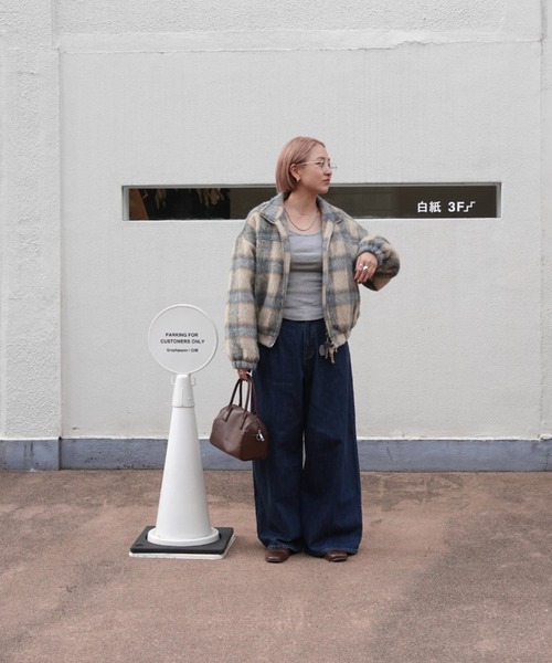 TEEN BOOP（ティーンブープ）の「シャギーチェックブルゾン（ブルゾン