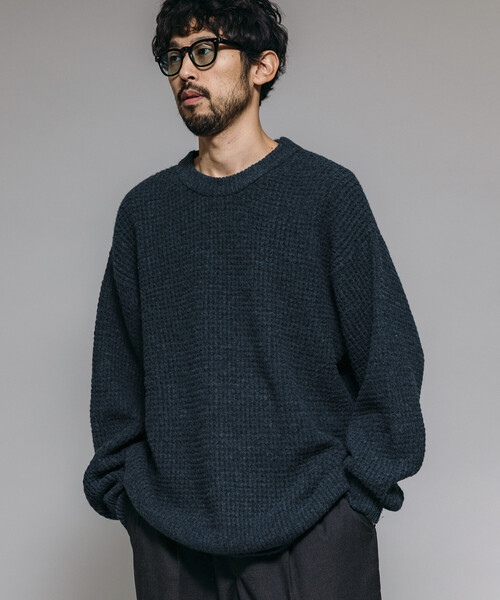 VTWELVE ブラック クルーネックセーター SHIPS（シップス） セーター ニット SHIPS:「洗濯機可能」SOLOTEX(R