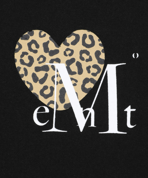MUCENT（ムセント）の「アイラブシエラヒョウ柄ハート長袖Tシャツ（Tシャツ/カットソー・レディース・ブラック・FREE）」の5枚目の写真
