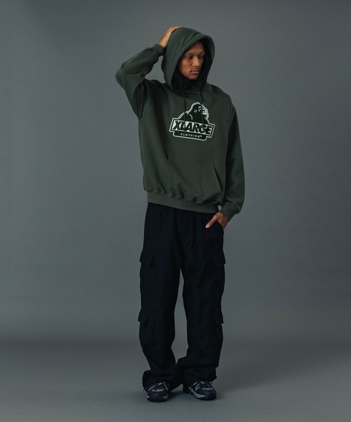XLARGE（エクストララージ）の「DOUBLE CARGO PANTS（カーゴパンツ・メンズ・ブラック/オリーブ/ネイビー・30inch/32inch/34inch/36inch）」の6枚目の写真