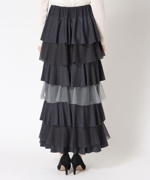 Cepica（セピカ）の「異素材MIXティアードスカート（スカート・レディース・チャコールグレー/ブラック・FREE）」の16枚目の写真