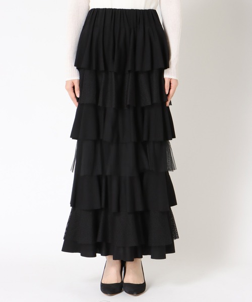 Cepica（セピカ）の「異素材MIXティアードスカート（スカート・レディース・チャコールグレー/ブラック・FREE）」の17枚目の写真