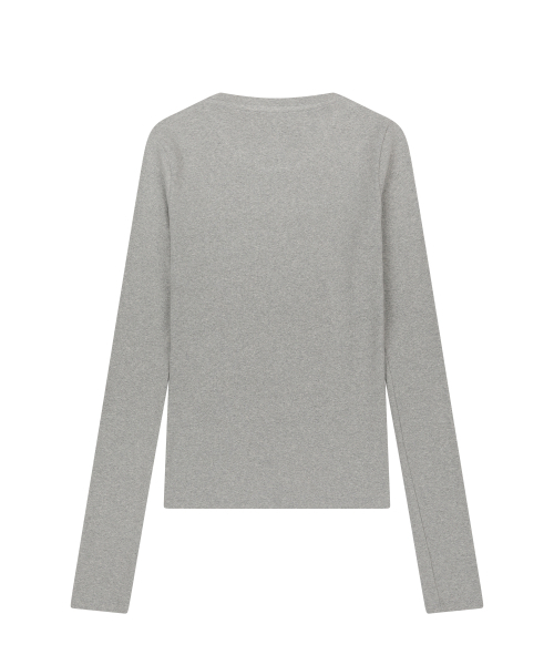 SUNDAY FRUIT MARKET（サンデーフルーツマーケット）の「W) BLING LETTER LS TEE GRAY（Tシャツ/カットソー・レディース・その他・SMALL/MEDIUM）」の2枚目の写真