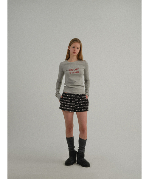 SUNDAY FRUIT MARKET（サンデーフルーツマーケット）の「W) BLING LETTER LS TEE GRAY（Tシャツ/カットソー・レディース・その他・SMALL/MEDIUM）」の6枚目の写真