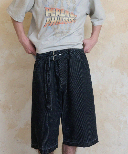 NOUN(ノウン)の「belted bermuda denim pants (black)(その他パンツ・メンズ・その他・1/2/0)」の5枚目の写真