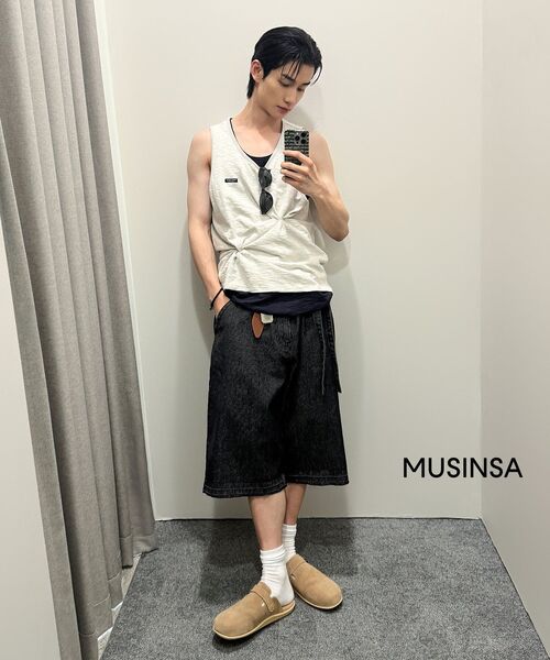 NOUN(ノウン)の「belted bermuda denim pants (black)(その他パンツ・メンズ・その他・1/2/0)」の3枚目の写真