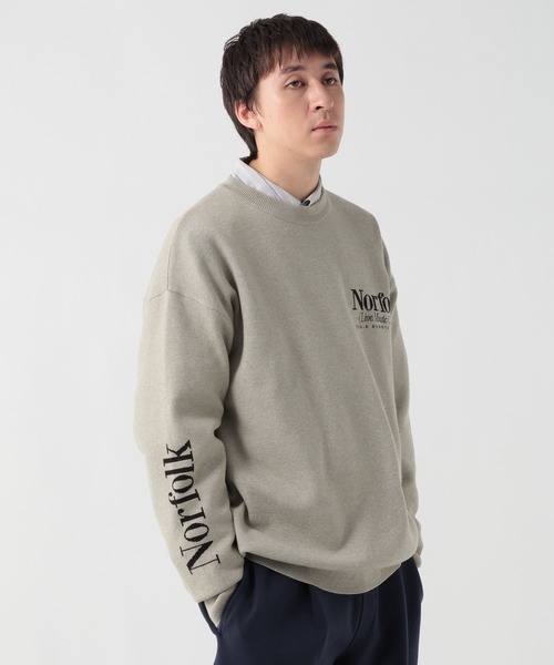 GEORGE'S（ジョージズ）の「Ｗジャガードロゴニット（ニット/セーター・メンズ・ブルー/杢グレー/ワインレッド・FREE）」の9枚目の写真