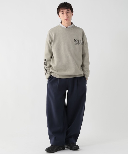 GEORGE'S（ジョージズ）の「Ｗジャガードロゴニット（ニット/セーター・メンズ・ブルー/杢グレー/ワインレッド・FREE）」の4枚目の写真