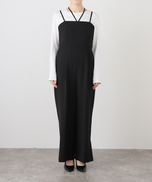 La TOTALITE（ラトータリテ）の「《追加3》ダブルクロスオールインワン（つなぎ/オールインワン・レディース・ブラック・38/40）」の2枚目の写真