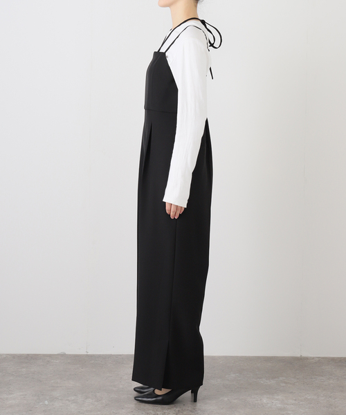 La TOTALITE（ラトータリテ）の「《追加3》ダブルクロスオールインワン（つなぎ/オールインワン・レディース・ブラック・38/40）」の3枚目の写真