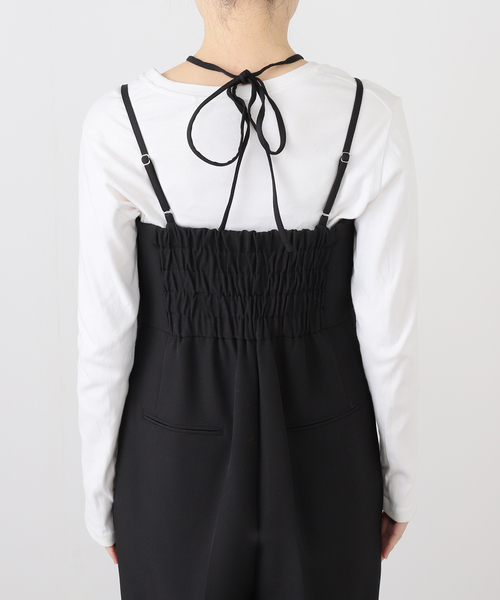 La TOTALITE（ラトータリテ）の「《追加3》ダブルクロスオールインワン（つなぎ/オールインワン・レディース・ブラック・38/40）」の7枚目の写真