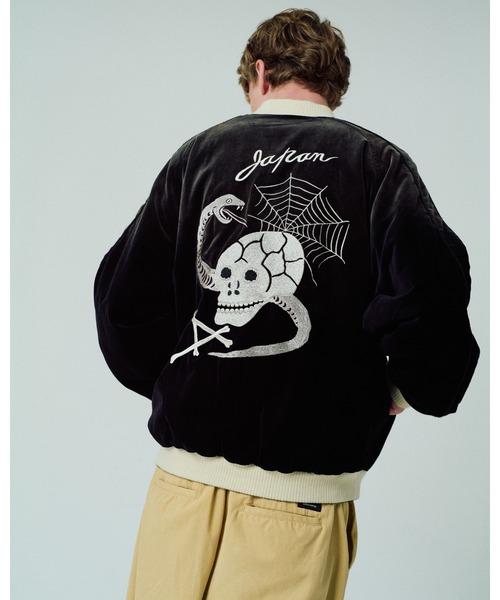 ADAMPATEK/アダムパテック】aged velour souvenir jacket ベロア