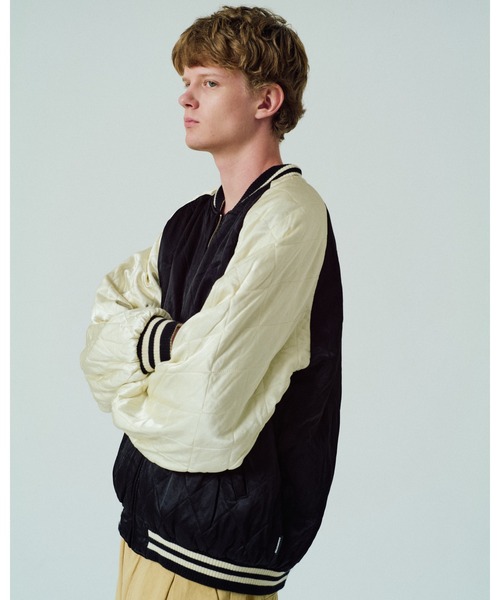 ADAM PATEK(アダムパテック)の「【ADAMPATEK/アダムパテック】aged velour souvenir jacket ベロアスーベニアジャケット スカジャン(スカジャン・メンズ・ブラック×ホワイト/ブラック×ブラック・1/2)」の8枚目の写真