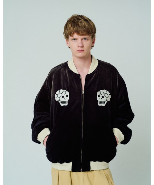 ADAMPATEK/アダムパテック】aged velour souvenir jacket ベロア