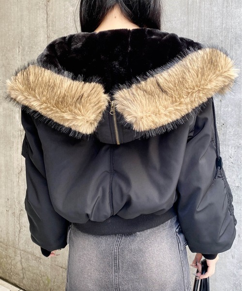 INGNI(イング)の「N2B(ブルゾン・レディース・カーキ/ブラック・M)」の10枚目の写真