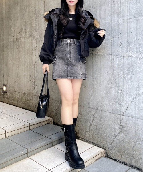 INGNI(イング)の「N2B(ブルゾン・レディース・カーキ/ブラック・M)」の12枚目の写真