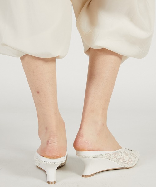 PRANK PROJECT（プランクプロジェクト）の「【2026Spring Pre-Order】マルチファブリックウェッジソールカットミュール / Wedge-Sole Cut Mules（その他シューズ・レディース・アイボリー/ベージュ・36/37/38）」の6枚目の写真