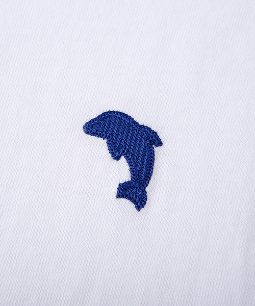 DOLPHIN WAVE APPAREL（ドルフィンウェーブアパレル）の「ドルフィンミニチェーン刺繍16数マンツーマンホワイト（スウェット・メンズ・ホワイト・MEDIUM/LARGE/X-LARGE）」の7枚目の写真