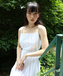 PAUL&ALICE（ポール&アリス）の「PLEATS CAMISOLE DRESS / WHITE（ワンピース）」