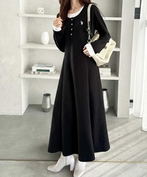 U.S. POLO ASSN.（ユーエスポロアッスン）の「GeeRA別注【U.S.POLOASSN.】レイヤード風ヘンリーネックワンピース（ワンピース）」