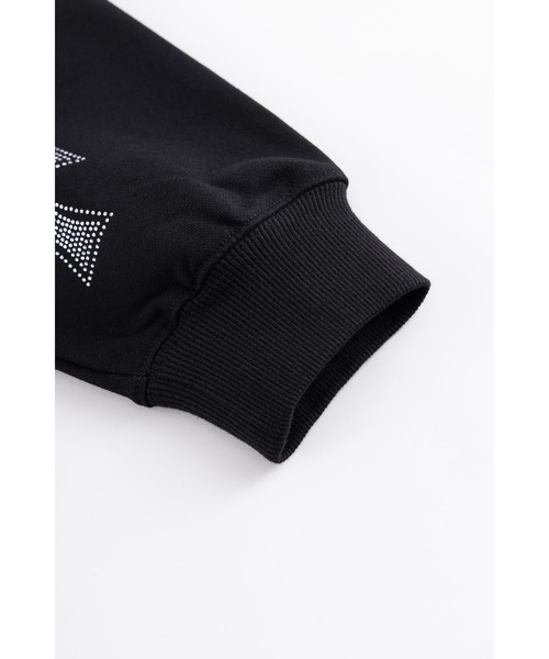 UNKNOWN LONDON(アンノウン・ロンドン)の「ジップフーディ|Black x Silver Cross Rhinestone Zip Hoodie|Unknown London(パーカー・メンズ・ブラック・LARGE/X-LARGE/SMALL/MEDIUM)」の6枚目の写真