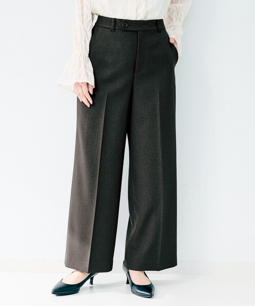 UNTITLED（アンタイトル）の「杢調ワイドパンツ（その他パンツ・レディース・ネイビー/グレー系その他/ブラウン系その他7・01/02/03）」の2枚目の写真