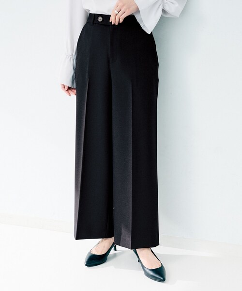 UNTITLED（アンタイトル）の「杢調ワイドパンツ（その他パンツ・レディース・ネイビー/グレー系その他/ブラウン系その他7・01/02/03）」の3枚目の写真
