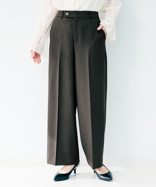 UNTITLED（アンタイトル）の「杢調ワイドパンツ（その他パンツ・レディース・ネイビー/グレー系その他/ブラウン系その他7・01/02/03）」の5枚目の写真
