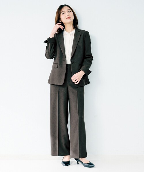 UNTITLED（アンタイトル）の「杢調ワイドパンツ（その他パンツ・レディース・ネイビー/グレー系その他/ブラウン系その他7・01/02/03）」の7枚目の写真