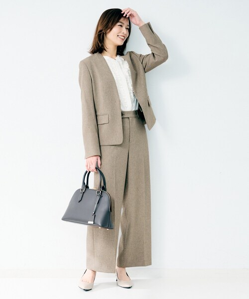 UNTITLED（アンタイトル）の「杢調ワイドパンツ（その他パンツ・レディース・ネイビー/グレー系その他/ブラウン系その他7・01/02/03）」の13枚目の写真