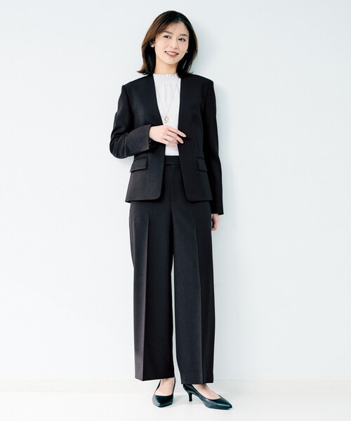 UNTITLED（アンタイトル）の「杢調ワイドパンツ（その他パンツ・レディース・ネイビー/グレー系その他/ブラウン系その他7・01/02/03）」の17枚目の写真