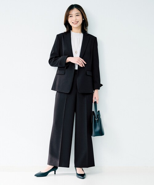 UNTITLED（アンタイトル）の「杢調ワイドパンツ（その他パンツ・レディース・ネイビー/グレー系その他/ブラウン系その他7・01/02/03）」の18枚目の写真