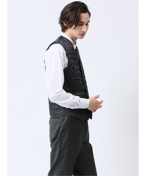 TAKA-Q(タカキュー)の「【リバーシブル 中綿入り ウォッシャブル】タカキュー リバーシブル キルティング ジレベスト(セットアップ可能)(スーツベスト・メンズ・グレー系その他2・MEDIUM)」の14枚目の写真