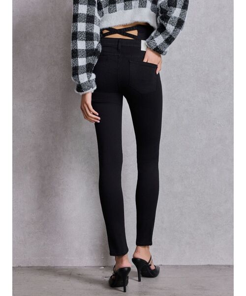 GYDA（ジェイダ）の「ハイウエストバッククロスダメージスキニーデニムパンツ（デニムパンツ・レディース・ブラック/ライトブルー/インディゴブルー・X-SMALL/SMALL/MEDIUM）」の7枚目の写真