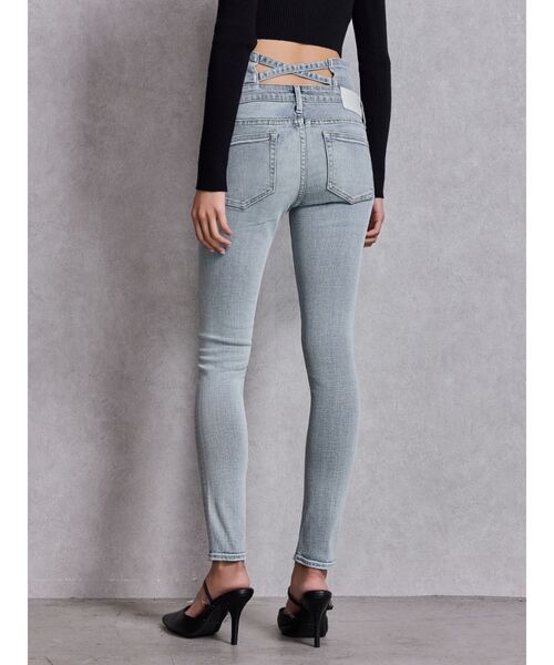 GYDA（ジェイダ）の「ハイウエストバッククロスダメージスキニーデニムパンツ（デニムパンツ・レディース・ブラック/ライトブルー/インディゴブルー・X-SMALL/SMALL/MEDIUM）」の11枚目の写真