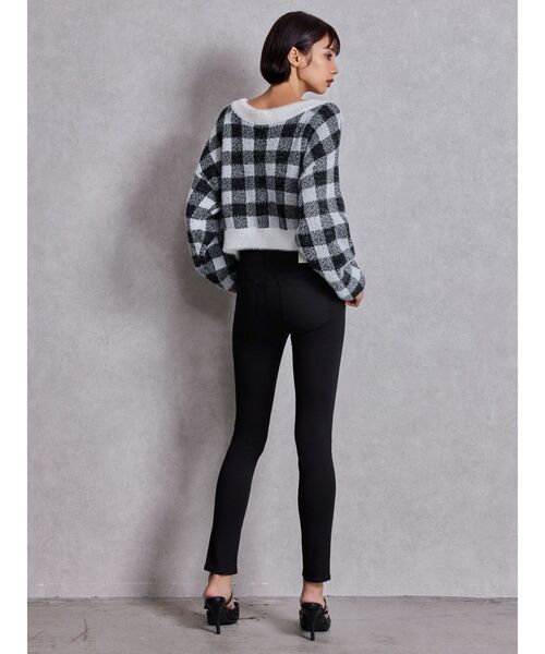 GYDA（ジェイダ）の「ハイウエストバッククロスダメージスキニーデニムパンツ（デニムパンツ・レディース・ブラック/ライトブルー/インディゴブルー・X-SMALL/SMALL/MEDIUM）」の18枚目の写真