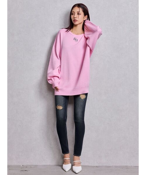 GYDA（ジェイダ）の「ハイウエストバッククロスダメージスキニーデニムパンツ（デニムパンツ・レディース・ブラック/ライトブルー/インディゴブルー・X-SMALL/SMALL/MEDIUM）」の19枚目の写真