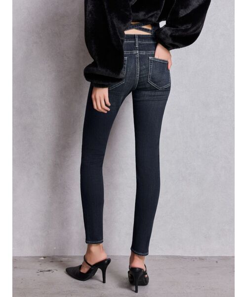 GYDA（ジェイダ）の「ハイウエストバッククロスダメージスキニーデニムパンツ（デニムパンツ・レディース・ブラック/ライトブルー/インディゴブルー・X-SMALL/SMALL/MEDIUM）」の14枚目の写真