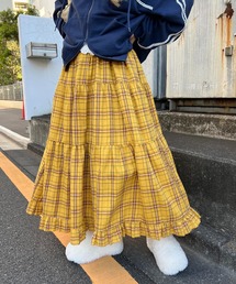 WC | 《一部店舗限定★》チェックティアードロングスカート(スカート)