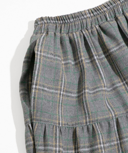 WC（ダブル シー）の「《一部店舗限定★》チェックティアードロングスカート（スカート・レディース・イエロー/グレー・FREE）」の4枚目の写真