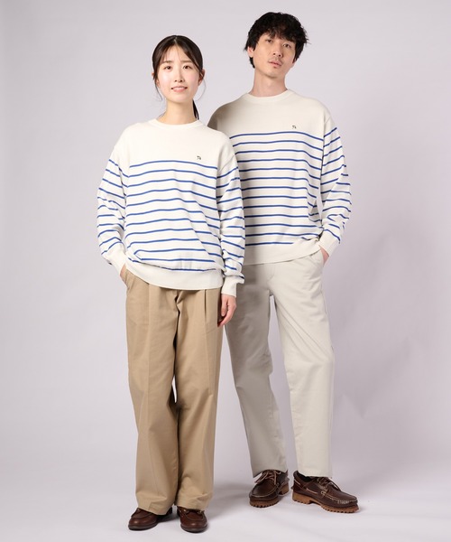 Arnold Palmer(アーノルドパーマー)の「3SEDAI KNIT シェア プルオーバー(ニット/セーター・レディース・ネイビー/ホワイト/グレイッシュベージュ/ネイビー系・M/S/XS/LL/L)」の5枚目の写真