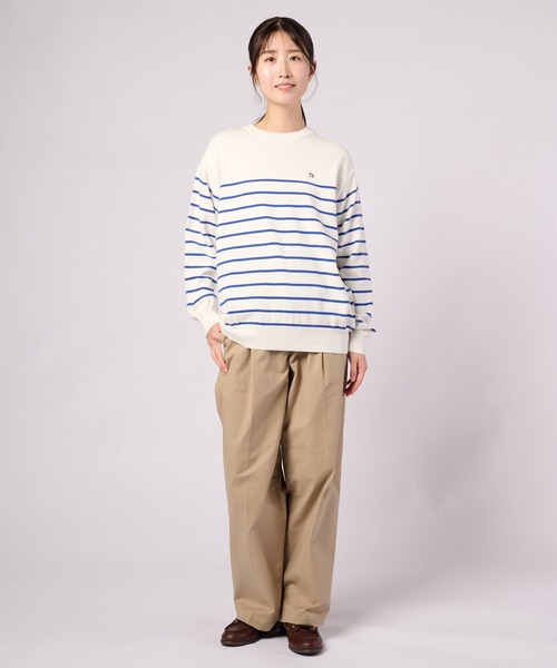 Arnold Palmer(アーノルドパーマー)の「3SEDAI KNIT シェア プルオーバー(ニット/セーター・レディース・ネイビー/ホワイト/グレイッシュベージュ/ネイビー系・M/S/XS/LL/L)」の7枚目の写真